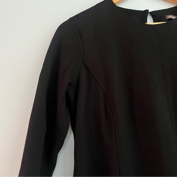 J McLaughlin Catalyst Dress Black Large 3/4 Sleeves Pockets Stretch - Picture 7 of 15